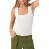 Forever 21 Women’s Ribbed Knit Tank Top(Cream)