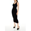Forever 21 Women’s Ribbed Sweater-Knit Dress(Black)
