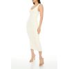 Forever 21 Women’s Ribbed Sweater-Knit Dress(Cream)