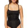 Forever 21 Women’s Ruched Cami Bodysuit(Black)