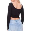 Forever 21 Women’s Ruched Drawstring Crop Top(Black)