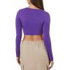 Forever 21 Women’s Seamless Crop Top(Purple)