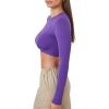 Forever 21 Women’s Seamless Crop Top(Purple)