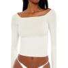 Forever 21 Women’s Seamless Crop Top(White)