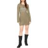 Forever 21 Women’s Sheer Crochet Mini Dress(Light Olive)