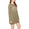 Forever 21 Women’s Sheer Crochet Mini Dress(Light Olive)