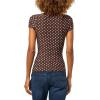 Forever 21 Womens Short Sleeve Crew Neck Yummy T Shirt with Hourglass Waist(Brown)