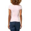 Forever 21 Womens Short Sleeve Crew Neck Yummy T Shirt with Hourglass Waist(Pink)