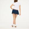 Forever 21 Women’s Short Sleeve Fitted Stretch Tee with Button Placket(White)