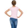 Forever 21 Women’s Short Sleeve Square Neck Cropped T Shirt(Pink)