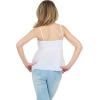 Forever 21 Womens Spaghetti Strap Knit to Woven Peplum Top with Eyelet Hem(White)