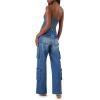 Forever 21 Women’s Strapless Stretch-denim Jumpsuit(Medium Denim)