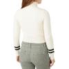 Forever 21 Women’s Striped Turtleneck Sweater(Cream)