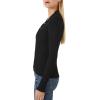 Forever 21 Women’s Sweater-Knit Button-Front Shirt(Black)