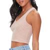 Forever 21 Women’s Waffle Knit Cropped Tank Top(Walnut)