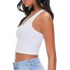 Forever 21 Women’s Waffle Knit Cropped Tank Top(White)