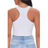 Forever 21 Women’s Waffle Knit Cropped Tank Top(White)