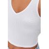 Forever 21 Women’s Waffle Knit Cropped Tank Top(White)