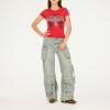 Forever 21 Women’s Yummy Fit Graphic Tee(Red)