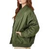 Forever 21 Women’s Zip-up Bomber Jacket(Olive)