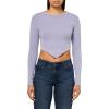 Forever 21 Women’s Acid Wash Crop Top(Dusty Lavender)