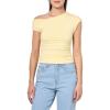 Forever 21 Womens Asymmetric Top with Side Ruching(Yellow)