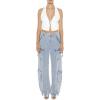 Forever 21 Women’s Carpenter Cargo Jeans(Dark Denim)