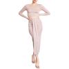 Forever 21 Women’s Crop Top & Bodycon Midi Skirt Set(Brown)
