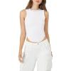 Forever 21 Women’s Cropped Curved-Hem Tank Top(White)