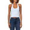 Forever 21 Women’s Halter Top with Graphic Print Casual Trend Style(Blue)