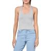 Forever 21 Women’s Halter Top with Graphic Print Casual Trend Style(Heather Grey)