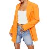 Forever 21 Women’s Notched Double-Breasted Blazer(Tangerine)