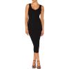 Forever 21 Women’s Ribbed Sweater-Knit Dress(Black)
