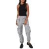 Forever 21 Women’s Ruched Pocket Joggers(Harbor Grey)