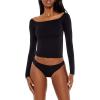 Forever 21 Women’s Seamless Crop Top(Black)