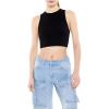 Forever 21 Women’s Seamless Cropped Tank Top(Black)