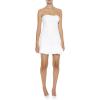 Forever 21 Women’s Strapless Eyelet Corset Mini Dress(White)