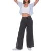 Forever 21 Women’s Wide-Leg High-Rise Jeans(Washed Black)