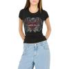 Forever 21 Women’s Yummy Fit Graphic Tee(Black)