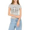 Forever 21 Women’s Yummy Fit Graphic Tee(Cloud Grey)