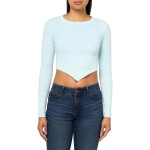 Forever 21 Women’s Acid Wash Crop Top(Light Blue)