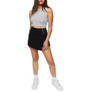 Forever 21 Women’s High-Rise Chambray Skort(Black)