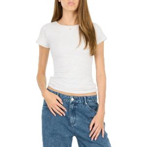 Forever 21 Women’s Hourglass Fitted T-Shirt(Cloud Heather Grey)