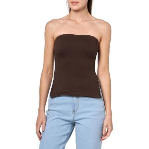 Forever 21 Women’s Regular Length Tube Top Strapless Stretch(Brown)