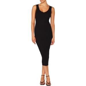 Forever 21 Women’s Ribbed Sweater-Knit Dress(Black)