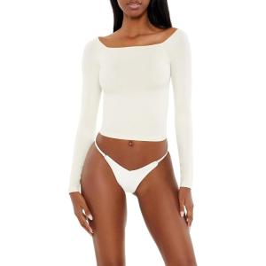 Forever 21 Women’s Seamless Crop Top(White)