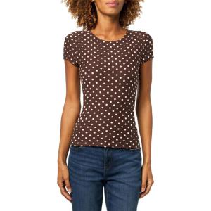 Forever 21 Womens Short Sleeve Crew Neck Yummy T Shirt with Hourglass Waist(Brown)