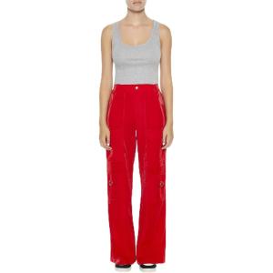 Forever 21 Women’s Wide-Leg Utility Cargo Pants(High Risk Red)