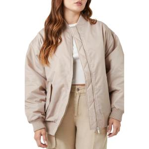 Forever 21 Women’s Zip-up Bomber Jacket(Goat)