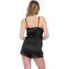 Forever 21 Womens Satin Cami with Lace Trim Sleepwear(Black)